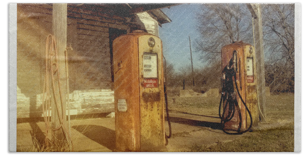 Old Gas Station Hand Towel featuring the photograph Mobilgas Special by Dominic Piperata