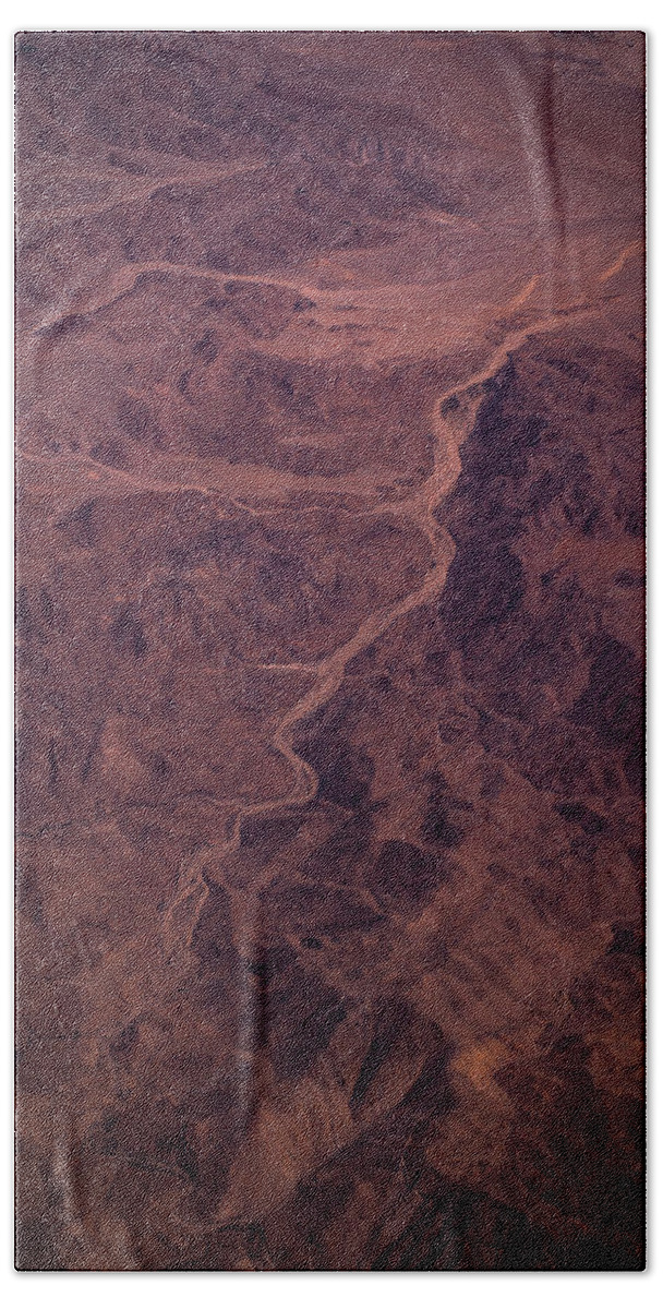 Nevada Bath Towel featuring the photograph Mojave Desert Aerial by Richard Cheski