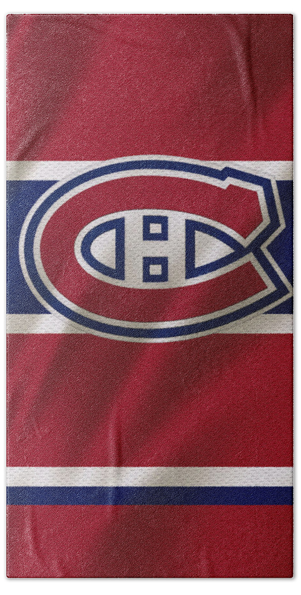 Canadiens Hand Towel featuring the photograph Montreal Canadiens Uniform by Joe Hamilton