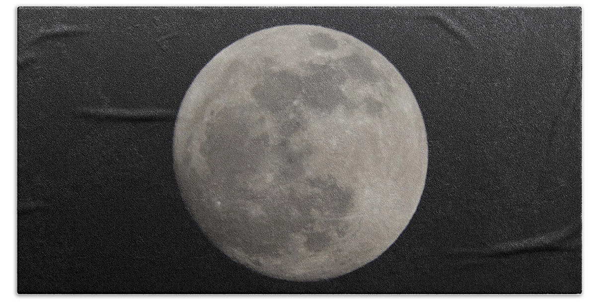 Full Moon Bath Towel featuring the photograph Moon by Mats Silvan