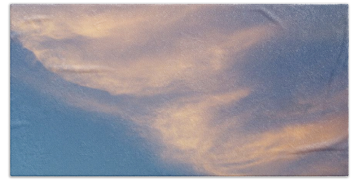 Morning Bath Towel featuring the photograph Morning Clouds by Ron Roberts