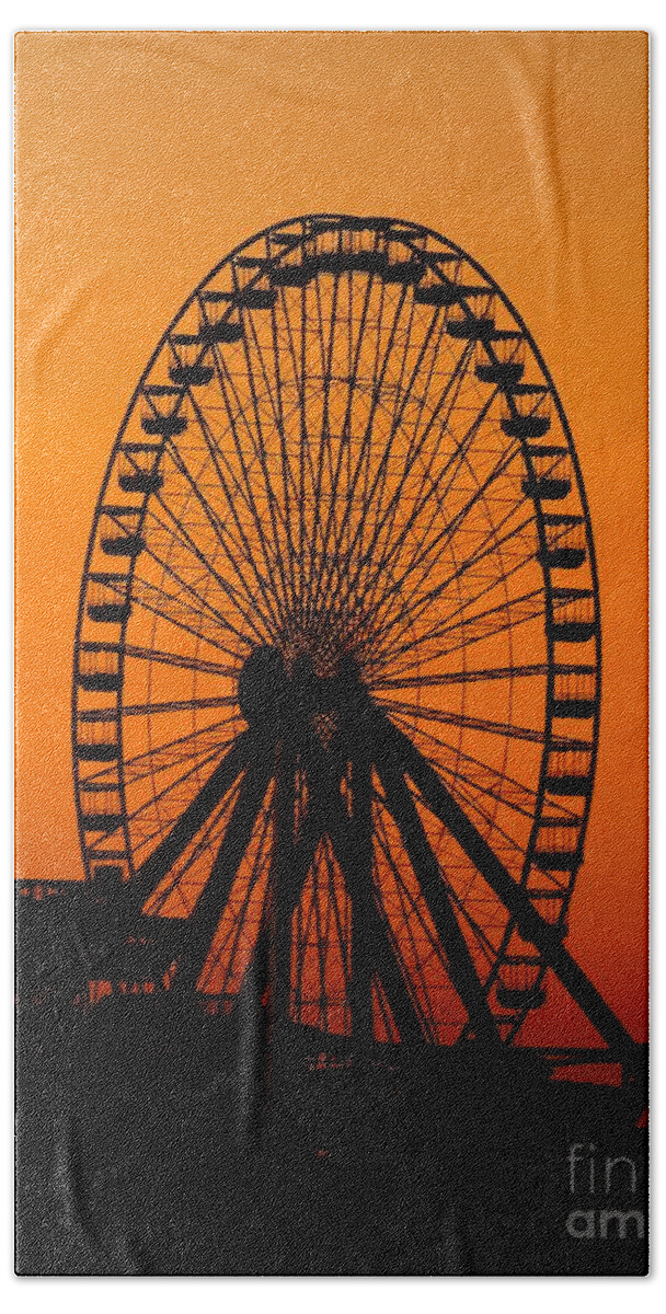 Amusement Hand Towel featuring the photograph Morning Wheel by Nick Zelinsky Jr