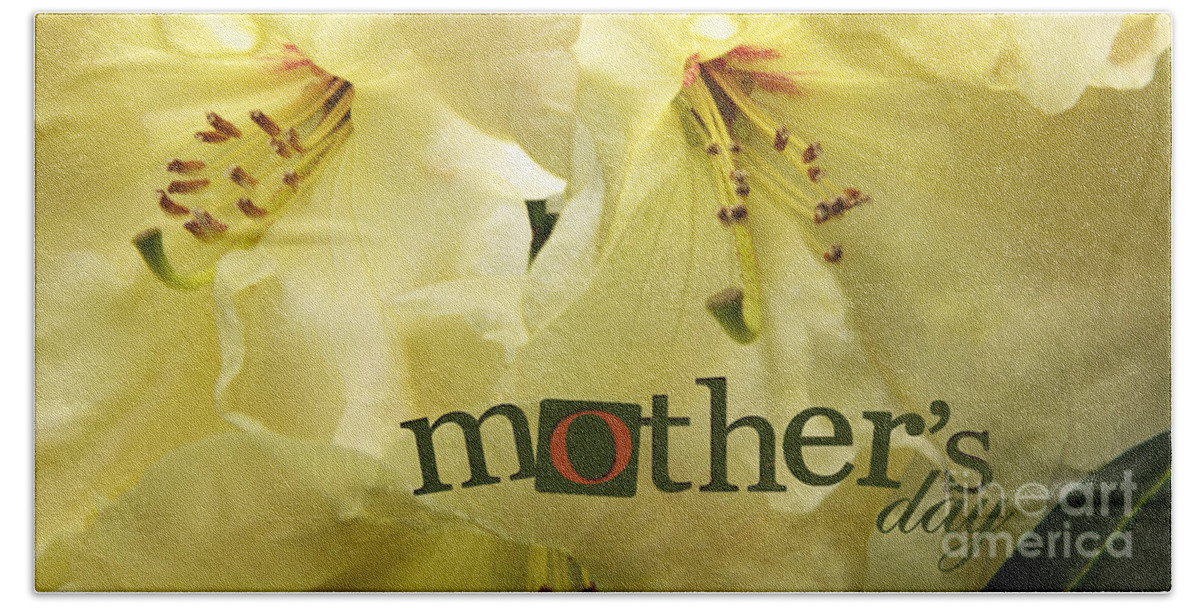Rhododendrun Bath Towel featuring the digital art Mothers Day by Jean OKeeffe Macro Abundance Art