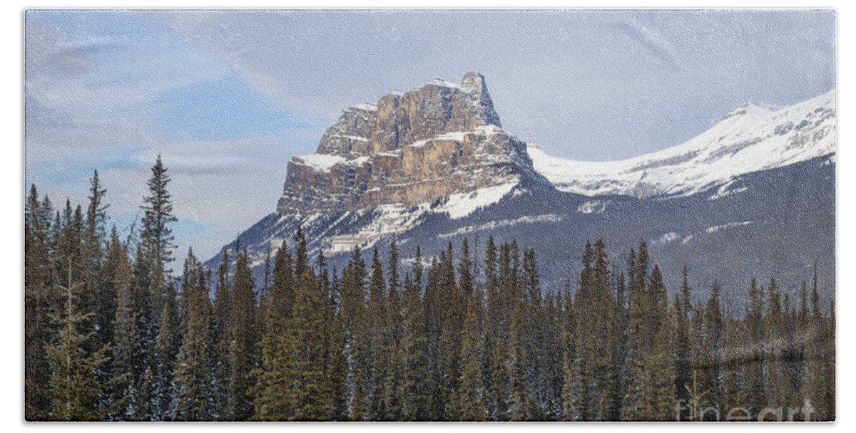 Banff Hand Towel featuring the photograph Mountain View by Evelina Kremsdorf