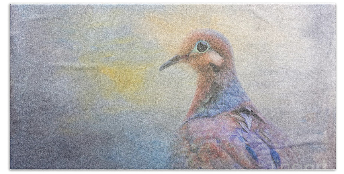 Mourning Dove Bath Towel featuring the digital art Mourning Dove Art by Jayne Carney