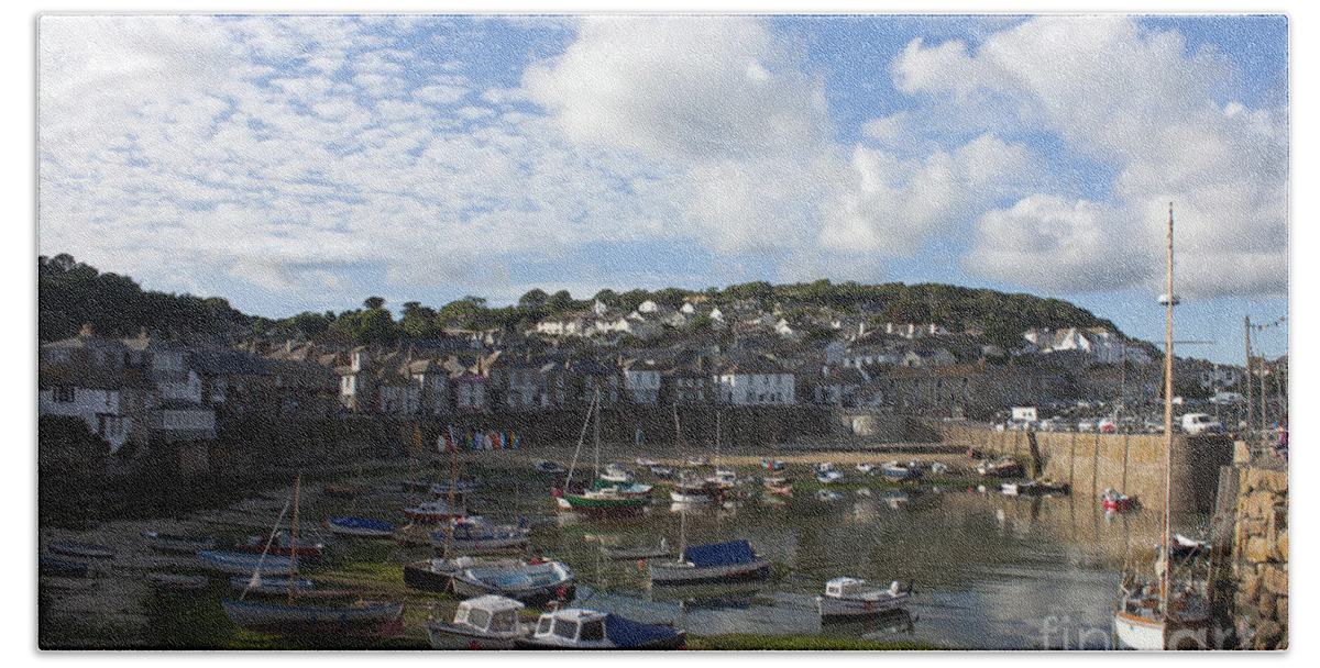 Cornwall Hand Towel featuring the photograph Mousehole Harbour by Terri Waters