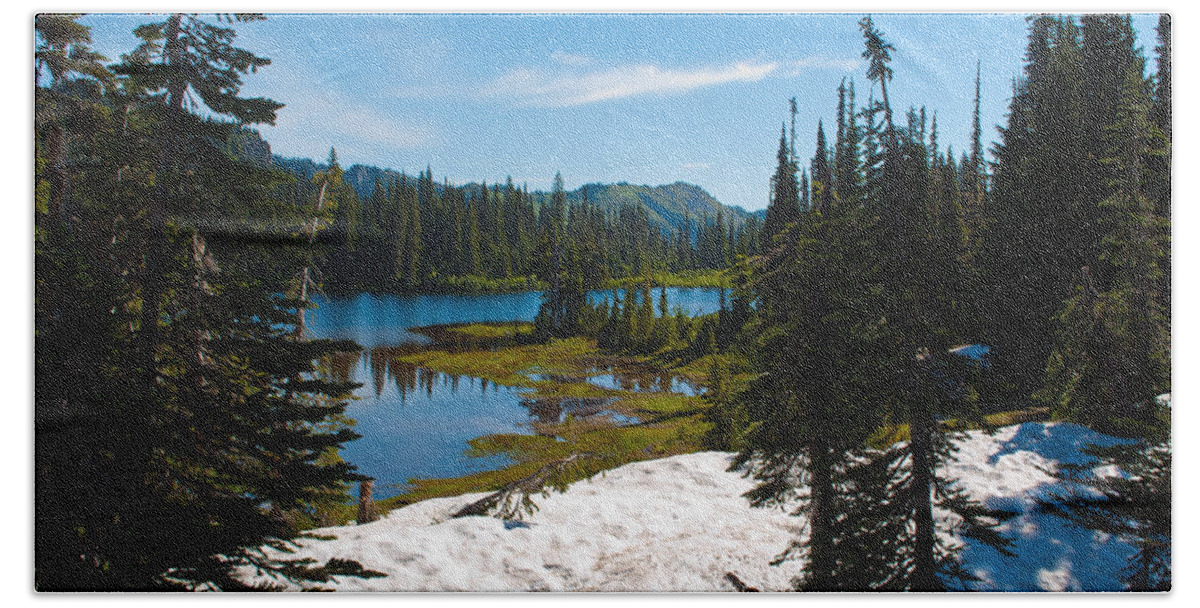 Reflection Lake Bath Towel featuring the photograph Mt. Rainier Wilderness by Tikvah's Hope