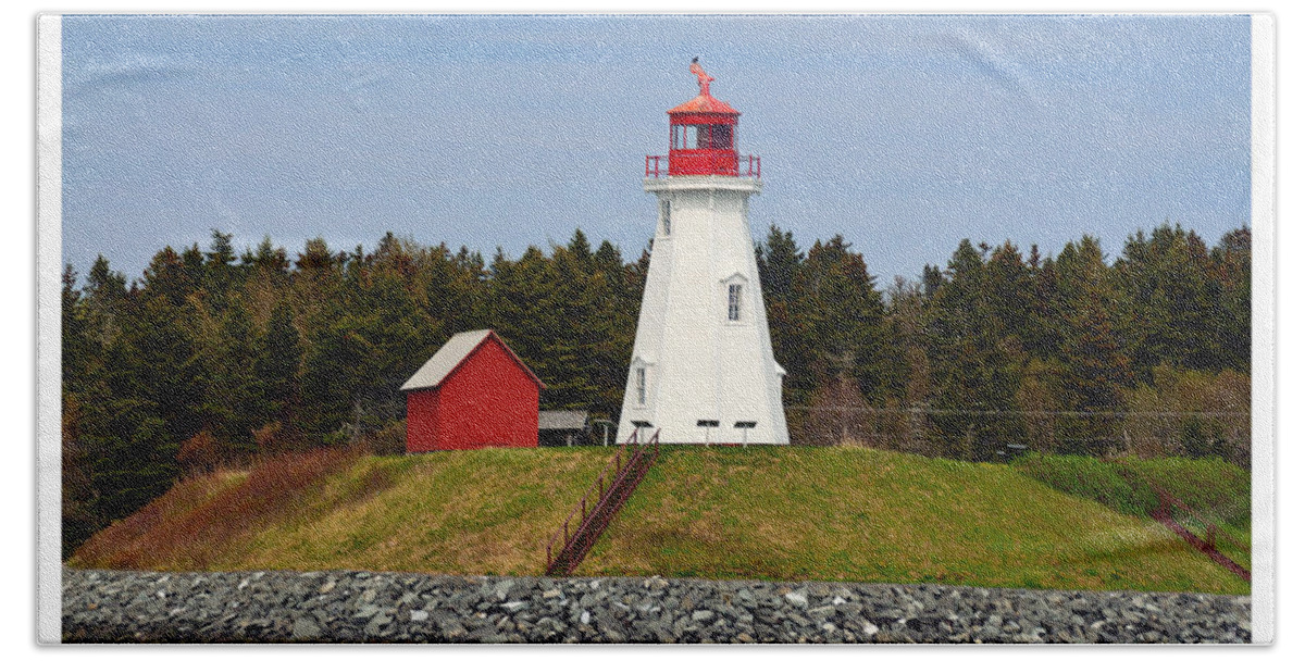Light Hand Towel featuring the photograph Mulholland Lighthouse Campobello NB by Art MacKay