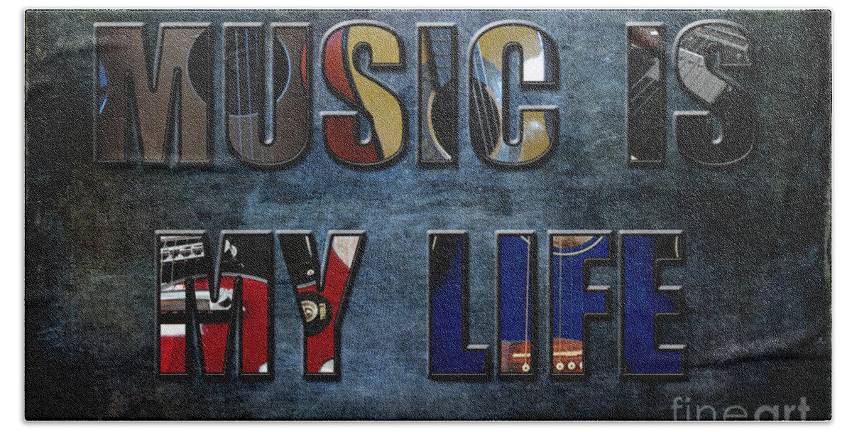 Music Hand Towel featuring the photograph Music is My Life by Randi Grace Nilsberg