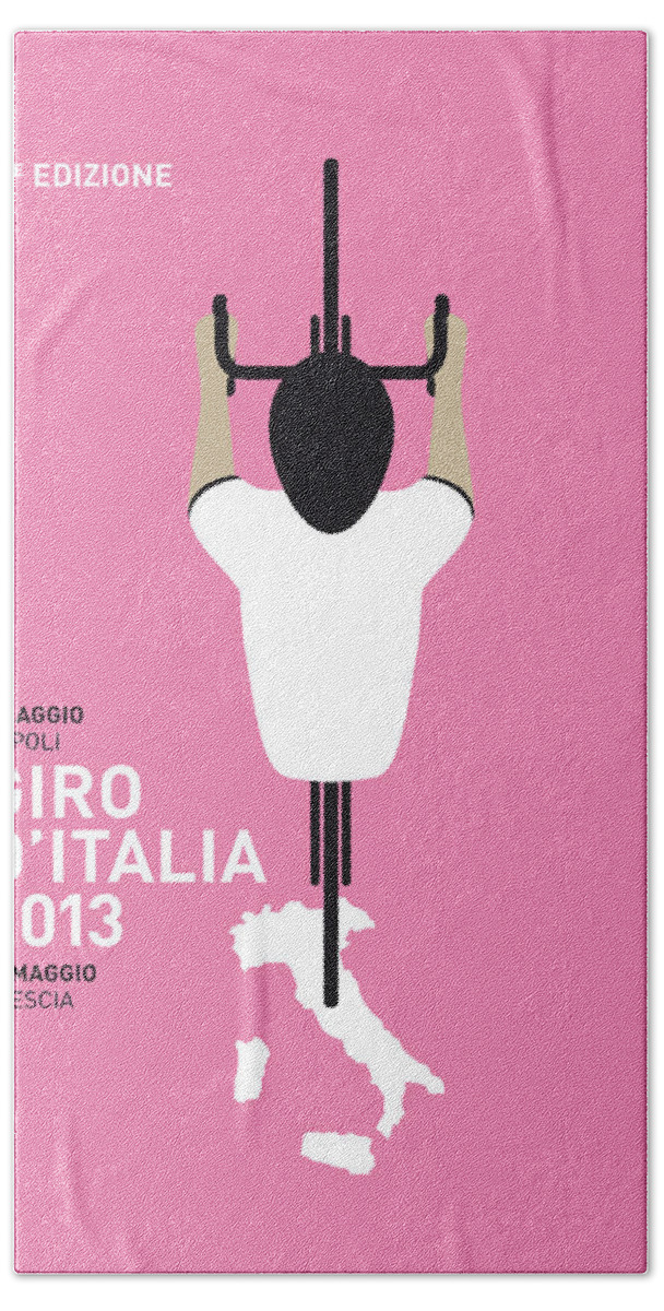 2013 Hand Towel featuring the digital art My Giro D'italia Minimal Poster by Chungkong Art