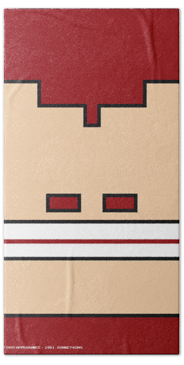 Mario Bath Towel featuring the digital art My Mariobros Fig 03 Minimal Poster by Chungkong Art