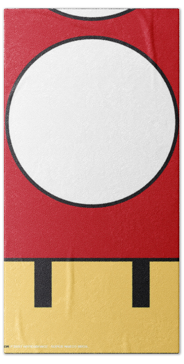 Mario Hand Towel featuring the digital art My Mariobros Fig 05a Minimal Poster by Chungkong Art