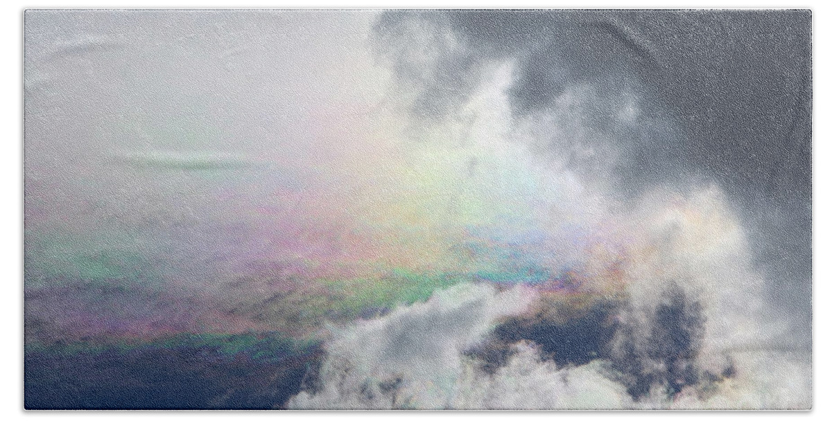 00346013 Hand Towel featuring the photograph Nacreous Clouds And Evening Sun by Yva Momatiuk John Eastcott