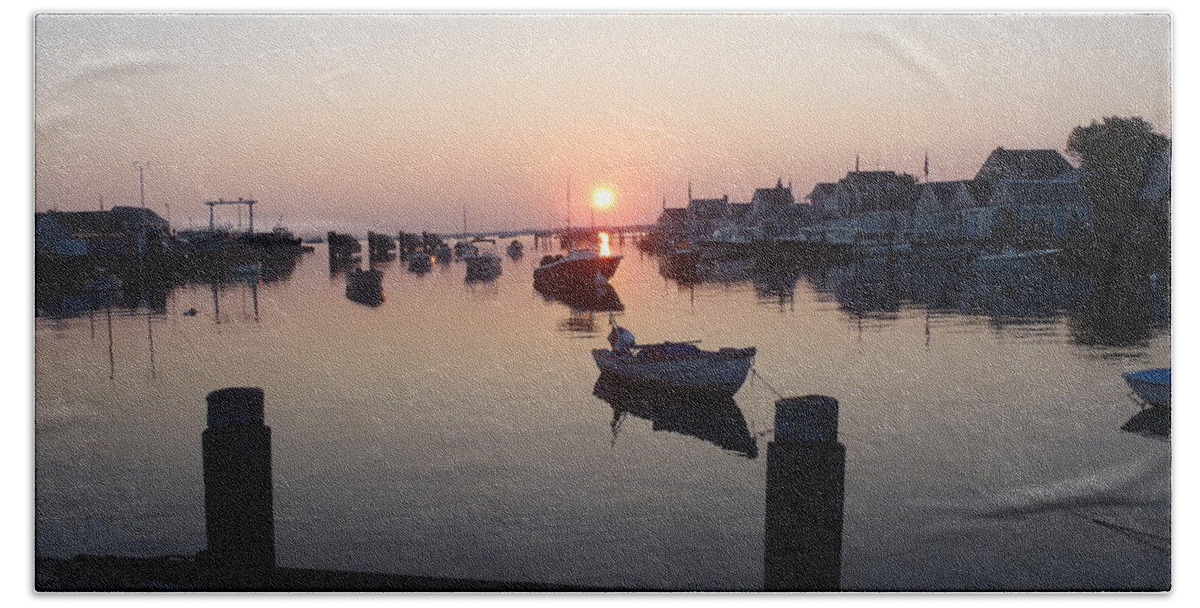 Nantucket Hand Towel featuring the photograph Nantucket Sunrise 1 by Robert Nickologianis