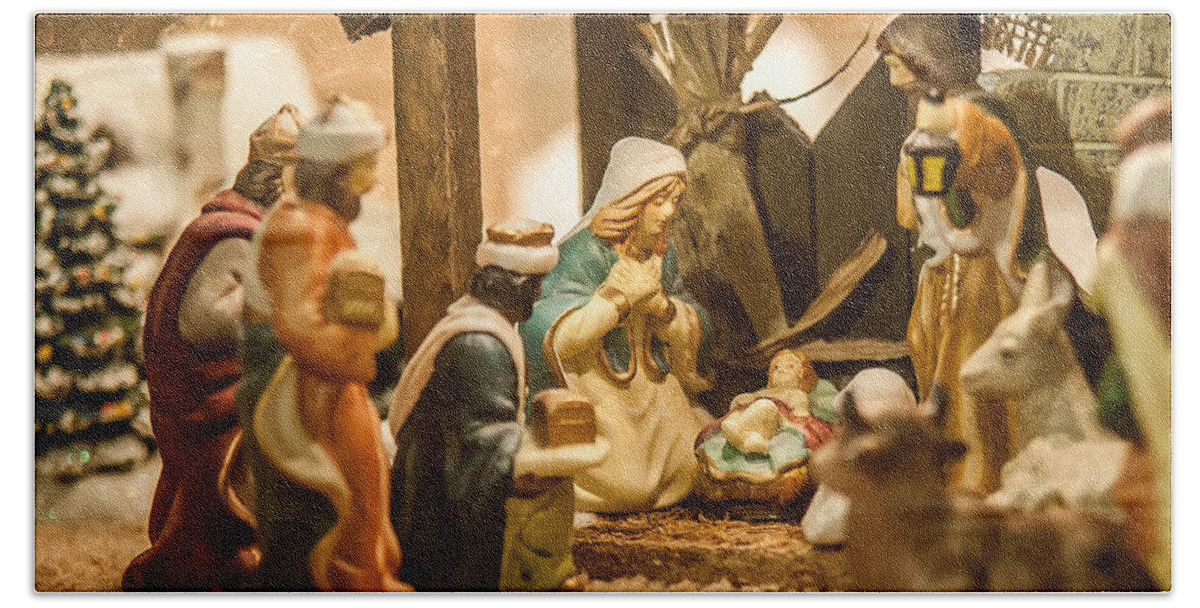 Baby Bath Towel featuring the photograph Nativity Set by Alex Grichenko