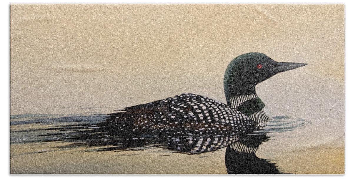 Loon Hand Towel featuring the painting Nature So Fair by James Williamson