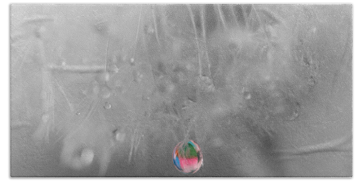 Dew Drop Bath Towel featuring the photograph Nature's Crystal Ball by Marianna Mills
