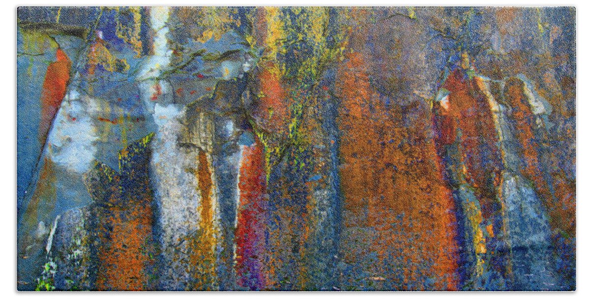 Abstract Hand Towel featuring the photograph Nature's Painting by Lisa Chorny