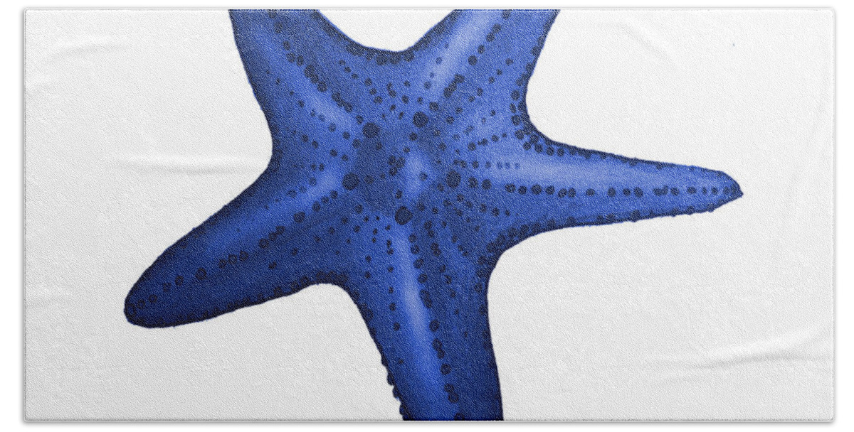 Nautical Hand Towel featuring the digital art Nautical Blue Starfish by Michelle Eshleman