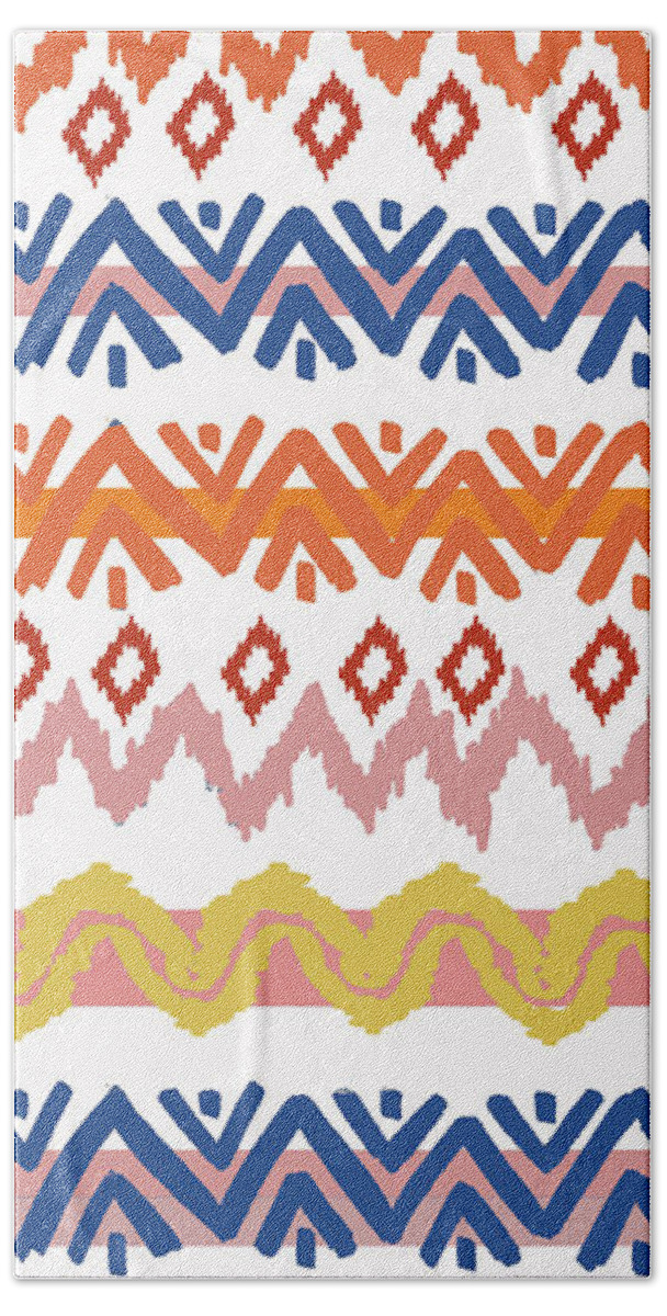 Navajo Hand Towel featuring the digital art Southwest Pattern III by Nicholas Biscardi