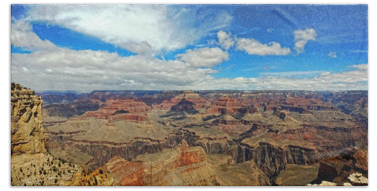 Grand Canyon Hand Towel featuring the photograph Near Perfect Day by Dave Files