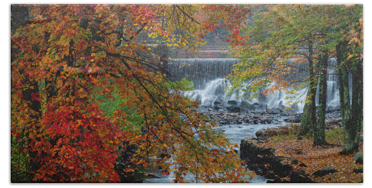 Water Hand Towel featuring the photograph New Hampshire Falls by David Downs