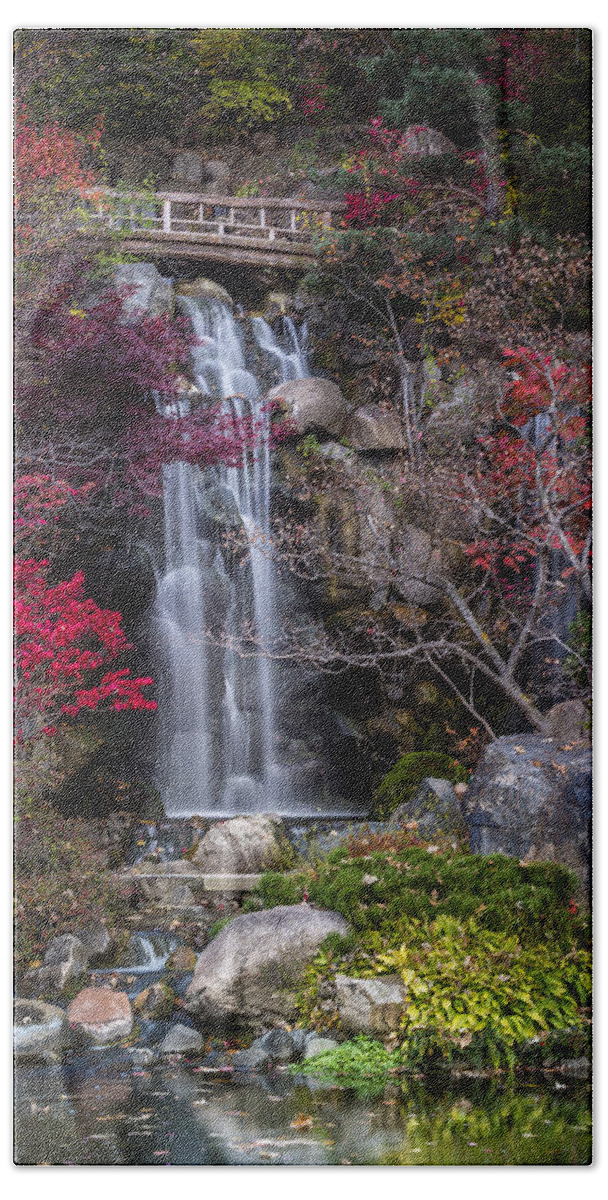 Waterfall Hand Towel featuring the photograph Nishi No Taki by Sebastian Musial