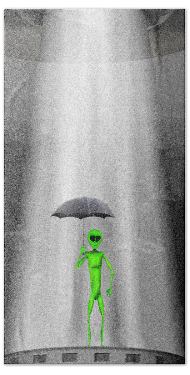 Surrealism Bath Towel featuring the photograph No Intelligent Life Here by Mike McGlothlen