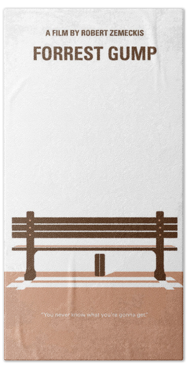 Forrest Gump Hand Towel featuring the digital art No193 My Forrest Gump minimal movie poster by Chungkong Art