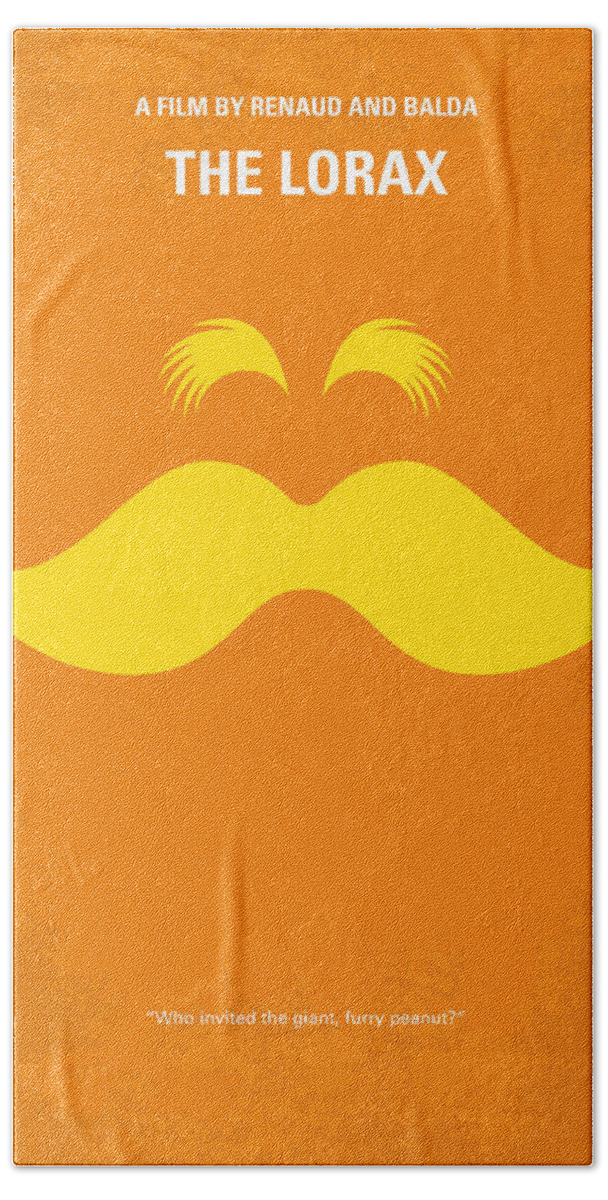 The Lorax Hand Towel featuring the digital art No261 My THE LORAX minimal movie poster by Chungkong Art