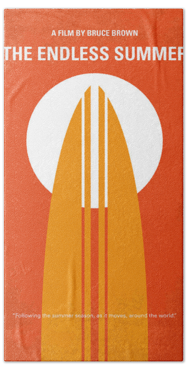 The Endless Summer Hand Towel featuring the digital art No274 My The Endless Summer minimal movie poster by Chungkong Art