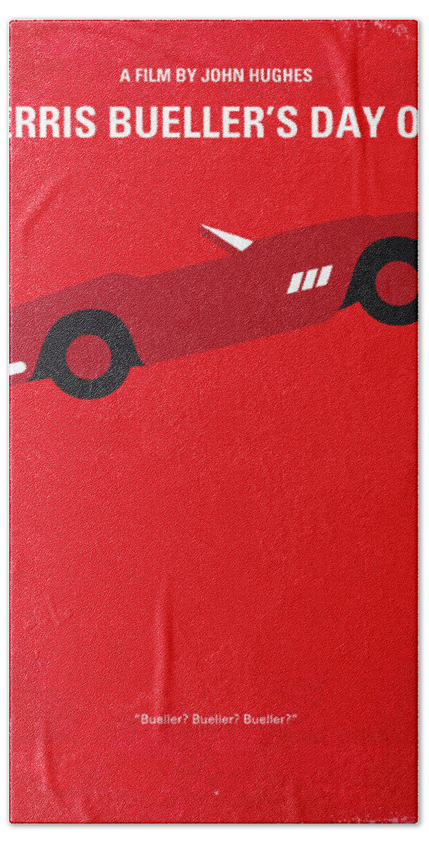 Ferris Hand Towel featuring the digital art No292 My Ferris Bueller's day off minimal movie poster by Chungkong Art