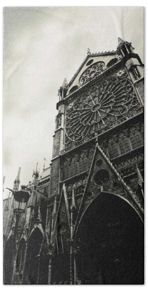 Paris Hand Towel featuring the photograph Notre Dame de Paris #1 by Cambion Art