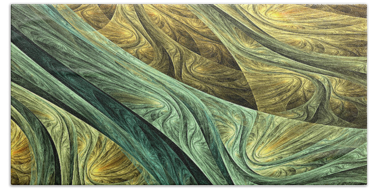 Light Green Bath Towel featuring the digital art Nowhere by Lourry Legarde