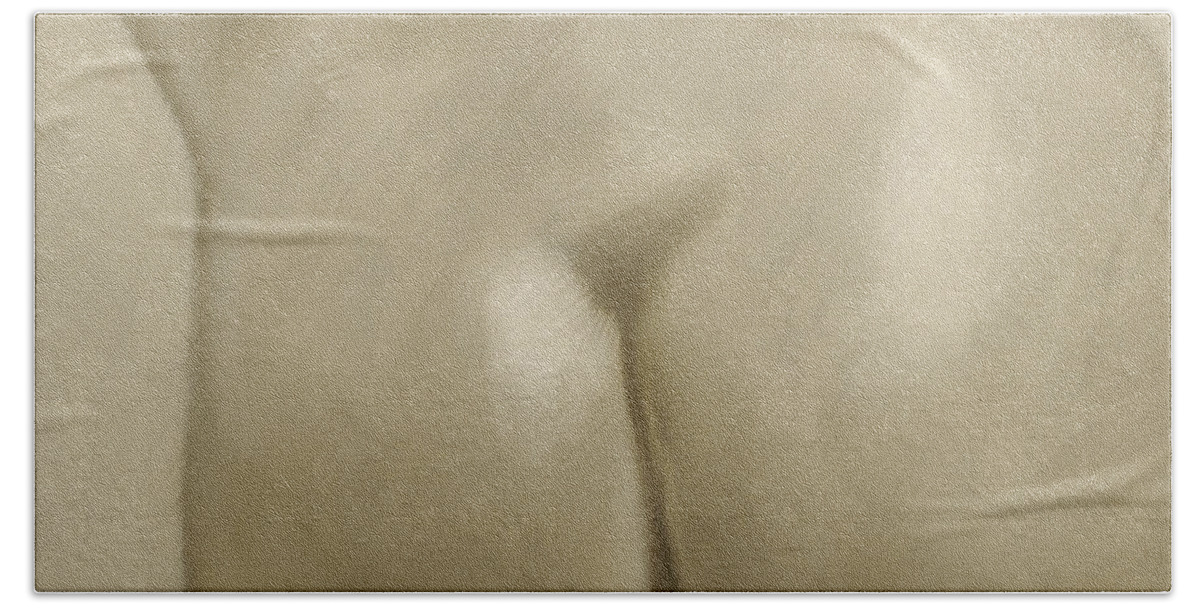 Nude Bath Towel featuring the painting Nude study VII by John Silver