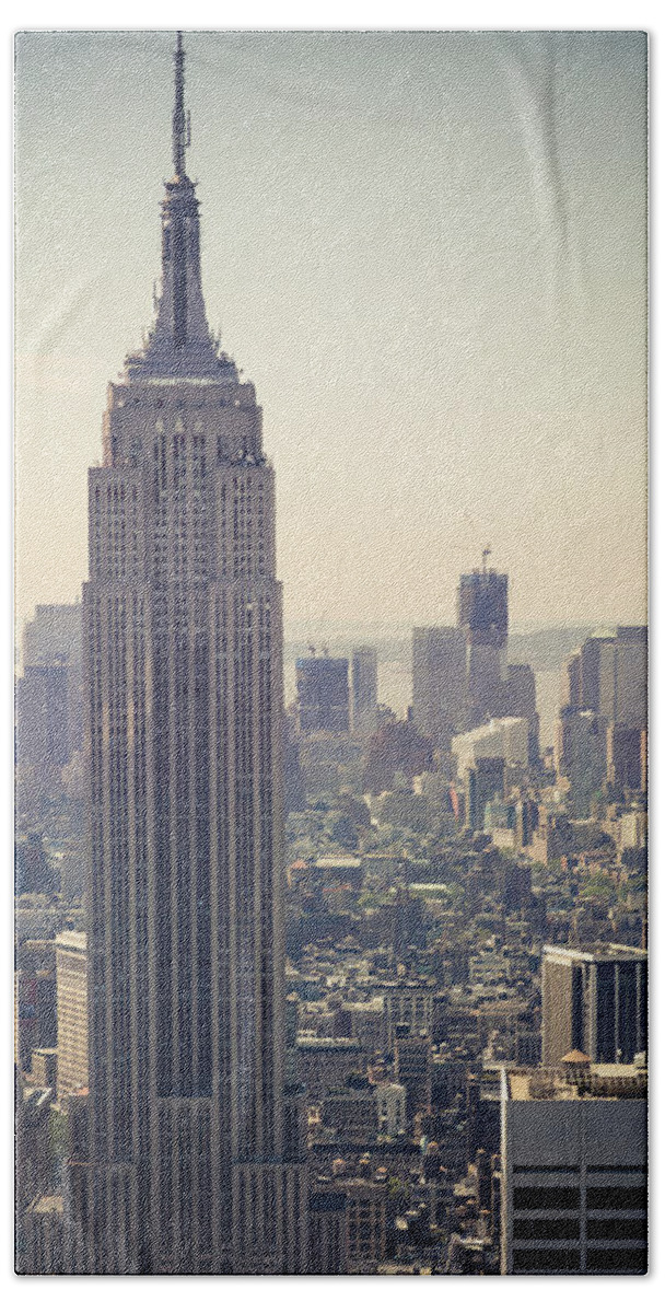Cityscape Hand Towel featuring the photograph NYC - Empire State Building by Thomas Richter