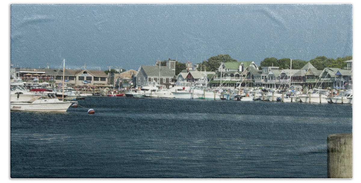 Photography Bath Towel featuring the photograph Oak Bluff Harbor by Steven Natanson