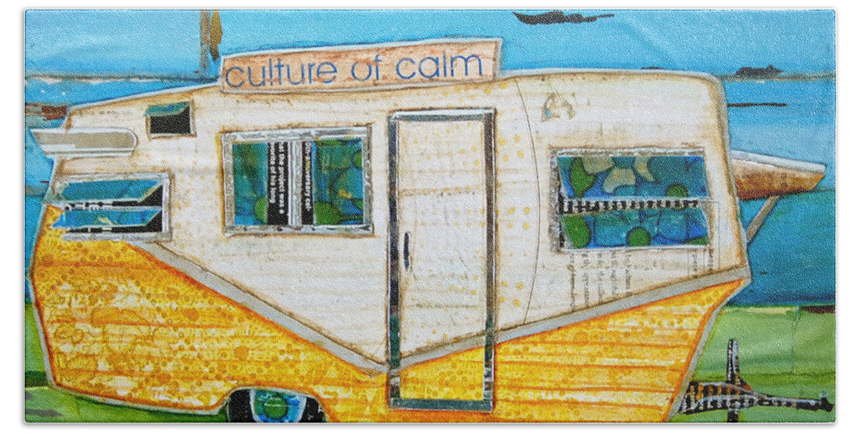 Rv Bath Towel featuring the mixed media Oceanfront Property by Danny Phillips
