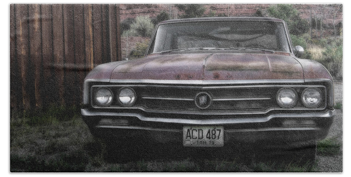 Buick Bath Towel featuring the photograph Old Buick by Erika Fawcett