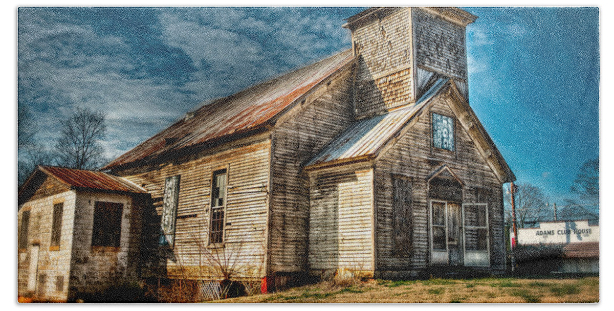 Adams Tn Hand Towel featuring the photograph Old Church by Brett Engle