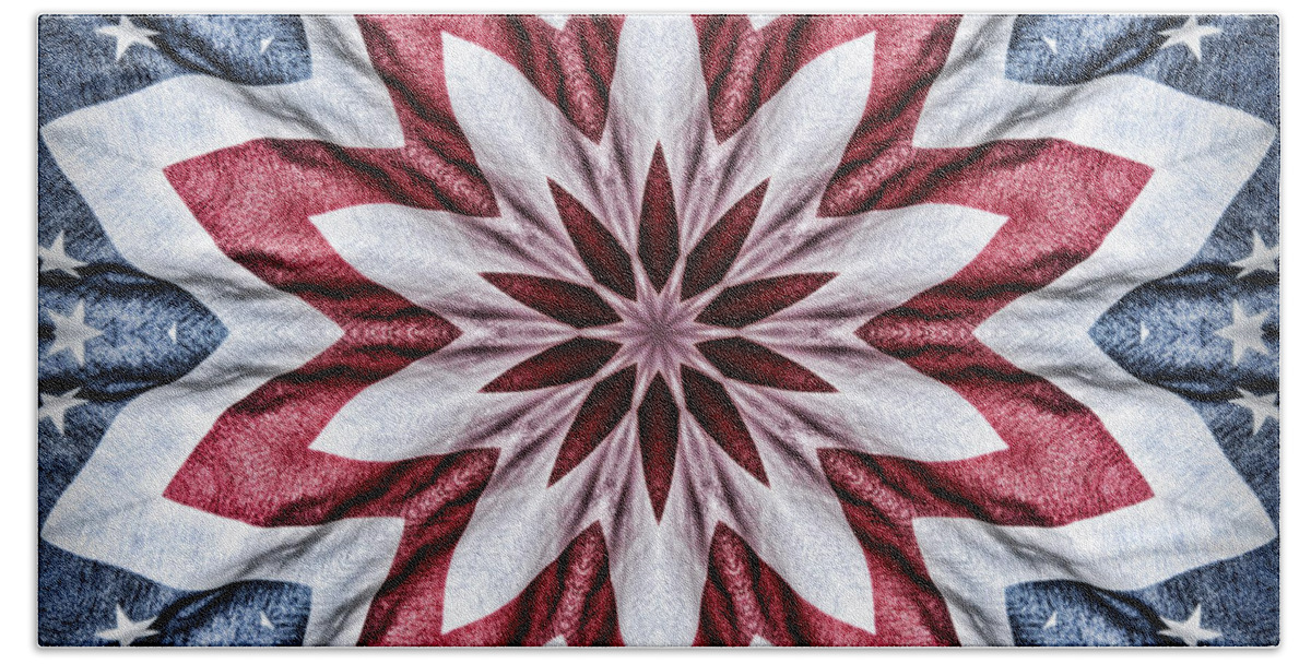 Kaleidoscope Hand Towel featuring the photograph Old Glory by Cricket Hackmann