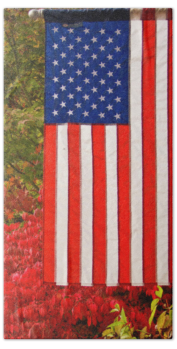 Ron Roberts Bath Towel featuring the photograph Old Glory by Ron Roberts