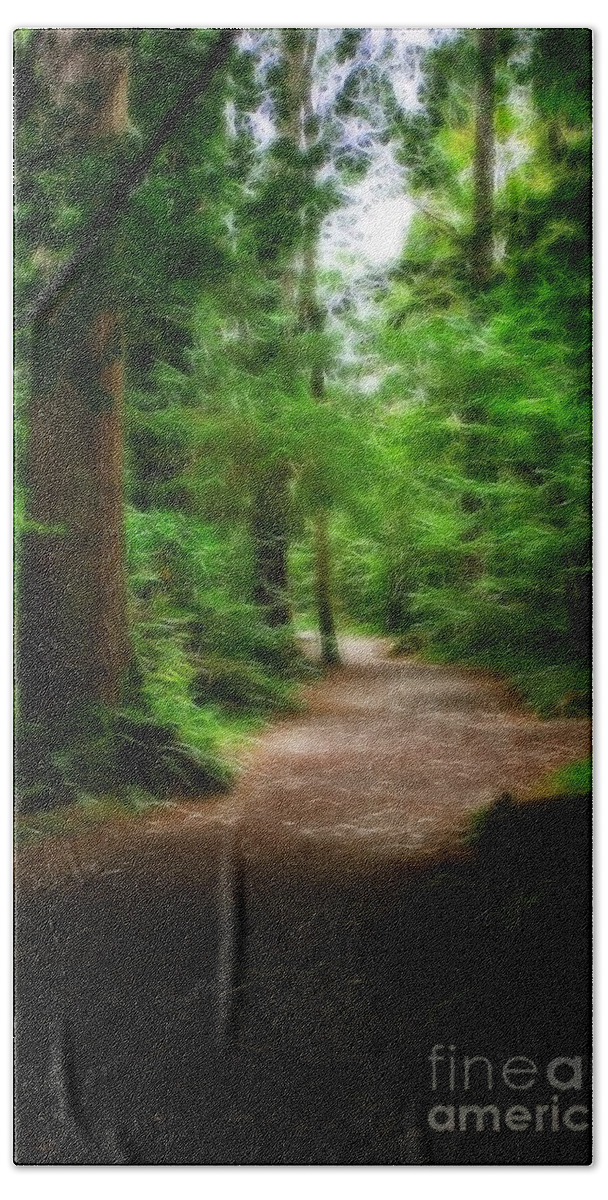 Garden Bath Towel featuring the photograph Old Welsh Country Forest by Doc Braham