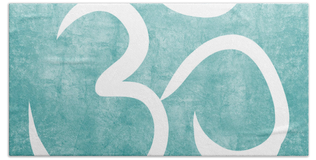Om Hand Towel featuring the painting Om Sky by Linda Woods