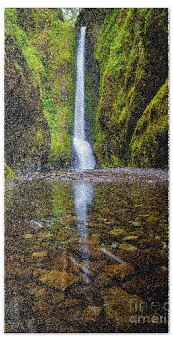 America Bath Towel featuring the photograph Oneonta Falls by Inge Johnsson