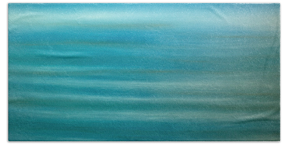 Derek Kaplan Art Bath Towel featuring the painting Opt.54.14 Ocean In The Sky by Derek Kaplan
