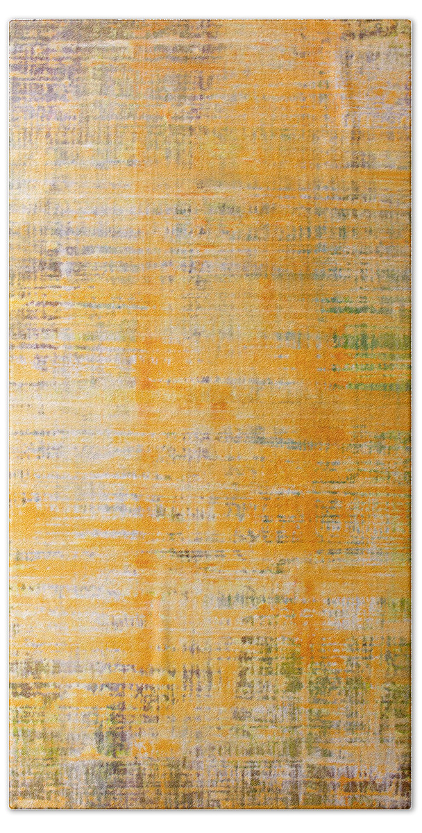 Derek Kaplan Art Bath Towel featuring the painting Opt.55.14 Coming Out Of The Dark by Derek Kaplan