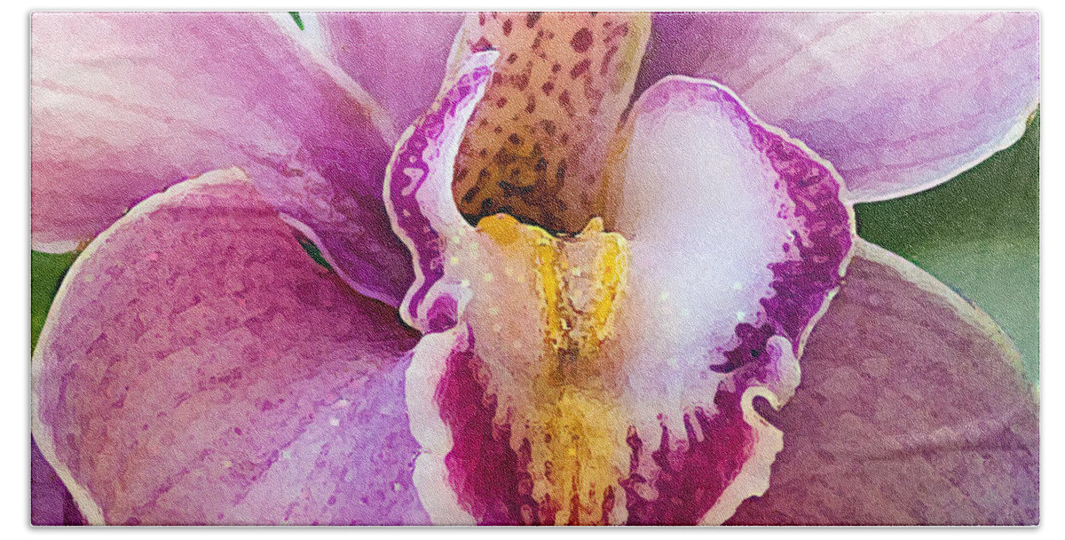 Flowers Hand Towel featuring the photograph Luscious Orchid by Roselynne Broussard