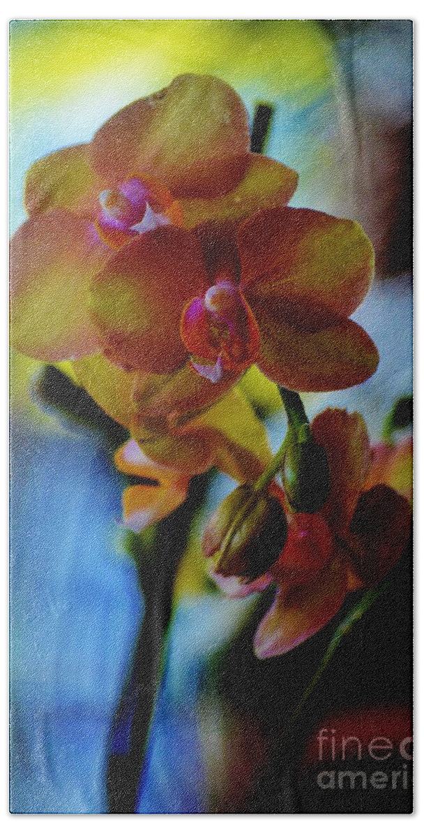 Flowers Bath Towel featuring the photograph Orchids Three by Tamara Michael