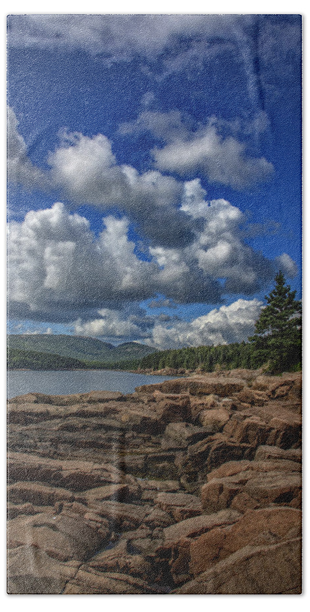 Otter Point Hand Towel featuring the photograph Otter Point Afternoon by Rick Berk